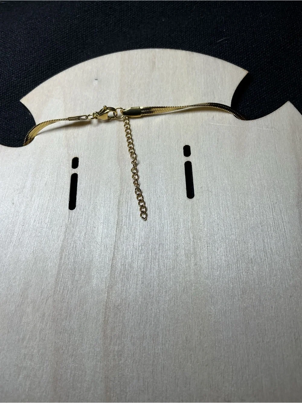 ★ Gold Tone Herringbone Snake Chain Necklace Minimalist Layered Chic.